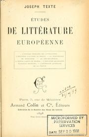 Cover of: Etudes de littérature européenne.