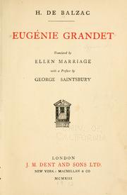 Cover of: Eugenie Grandet by Honoré de Balzac