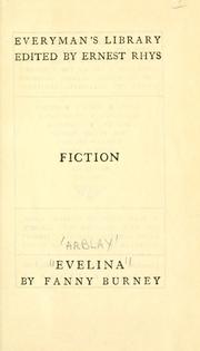 Cover of: Evelina. | Fanny Burney
