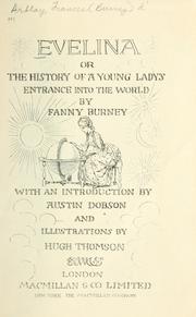 Cover of: Evelina, or, The history of a young lady's entrance into the world by Fanny Burney
