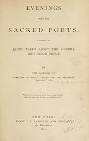 Cover of: Evenings with the sacred poets by Frederick Saunders