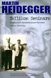 Cover of: Zollikon Seminars by Martin Heidegger