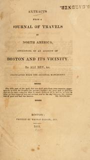 Cover of: Extracts from a journal of travels in North America by Samuel L. Knapp