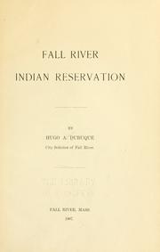 Cover of: Fall River Indian reservation.