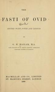 Cover of: The Fasti of Ovid. by Ovid