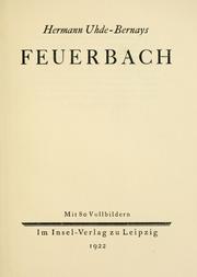 Feuerbach by Hermann Uhde-Bernays