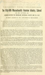 Cover of: The Fifty-fifth Massachusetts volunteer infantry. by Burt G. Wilder