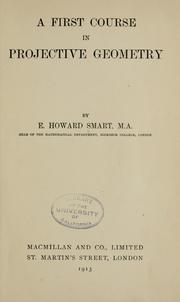 Cover of: A first course in projective geometry by Edward Howard Smart