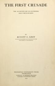 Cover of: The first crusade by August C. Krey