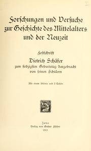 Cover of: Forschungen und Versuche zur Geschichte des Mittelalters und der Neuzeit.