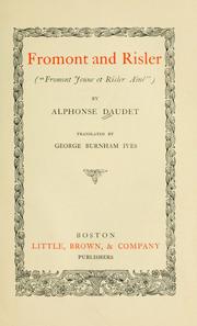 Cover of: Fromont and Risler = by Alphonse Daudet, Alphonse Daudet