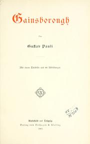 Cover of: Gainsborough. by Gustav Pauli