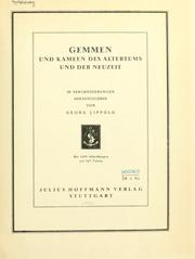 Cover of: Gemmen und Kameen des Altertums und der Neuzeit