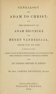 Genealogy from Adam to Christ by Samuel Heinecke