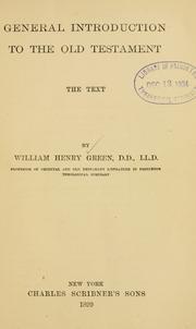 General introduction to the Old Testament by William Henry Green
