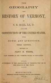 The geography and history of Vermont by S. R. Hall