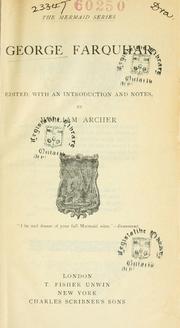 Cover of: George Farquhar by George Farquhar