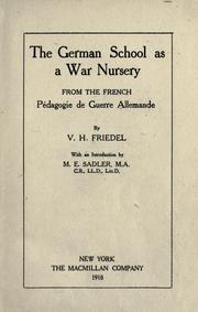 Cover of: German school as a war nursery | V.-H Friedel
