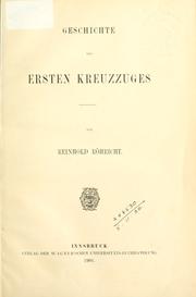 Cover of: Geschichte des ersten Kreuzzuges.
