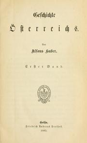 Cover of: Geschichte Österreichs.