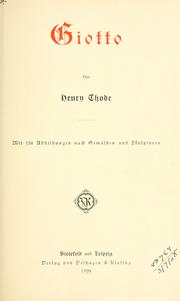 Cover of: Giotto.