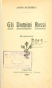 Cover of: uomini rossi: romanzo.