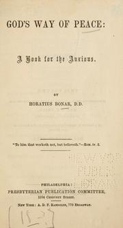 Cover of: God's way of peace by Horatius Bonar
