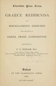 Cover of: Graece reddenda; or, Miscellaneous exercises for practice in Greek prose composition