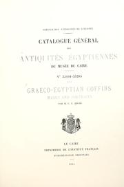Cover of: Graeco-Egyptian coffins, masks and portraits | C. C. Edgar