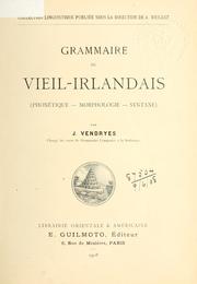 Cover of: Grammaire du vieil-irlandais: (phonétique - morphologie - syntaxe)