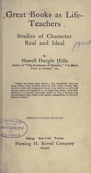 Cover of: Great books as life-teachers by Newell Dwight Hillis