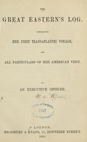 Cover of: The Great Eastern's log. by [Wallace, William A] executive officer of the Great Eastern, [Wallace, William A] executive officer of the Great Eastern