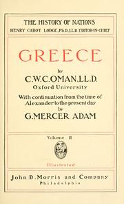 Cover of: Greece by Charles William Chadwick Oman