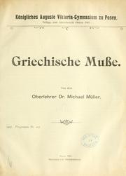 Cover of: Griechische Musse.