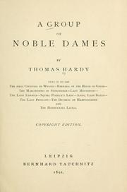 Cover of: A group of noble dames by Thomas Hardy