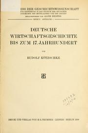 Cover of: Grundriss der Geschichtswissenschaft zur Einführung in das Studium der Deutschen Geschichte des Mittelalters und der Neuzeit.
