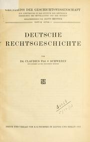 Cover of: Grundriss der Geschichtswissenschaft zur Einführung in das Studium der Deutschen Geschichte des Mittelalters und der Neuzeit.