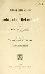 Cover of: Grundriss zum Studium der politischen oekonomie.