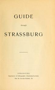 Cover of: Guide through Strasbourg. by 