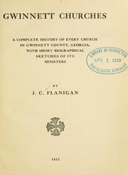 Cover of: Gwinnett churches | James C. Flanigan