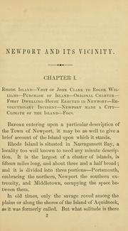 Cover of: A hand-book of Newport, and Rhode Island