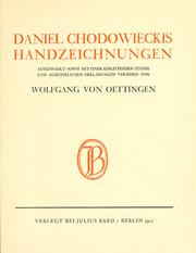 Cover of: Handzeichnungen. by Daniel Chodowiecki