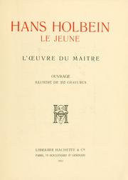 Cover of: Hans Holbein le jeune by Hans Holbein