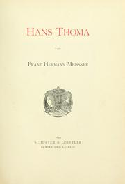 Cover of: Hans Thoma.