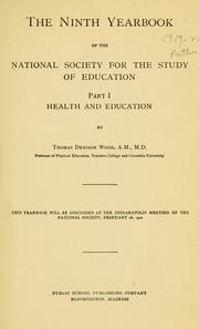 Cover of: Health and education by Thomas Denison Wood