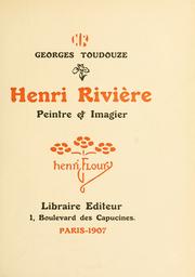 Cover of: Henri Rivière, peintre et imagier