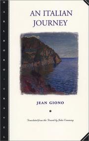 Cover of: An Italian Journey (Marlboro Travel) by Jean Giono