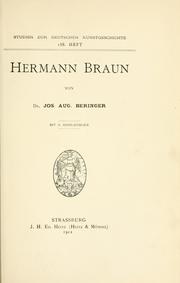 Cover of: Hermann Braun.
