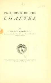 Cover of: The hiding of the charter.