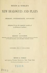 Cover of: Hinds & Noble's new dialogues and plays by Binney Gunnison